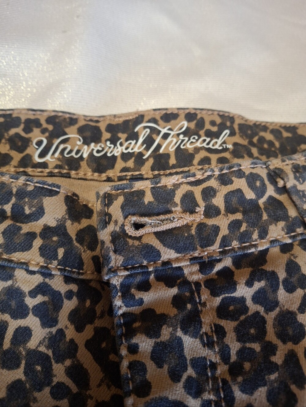 Universal Thread Leopard Print Skinny Jeans - Brown/Black
